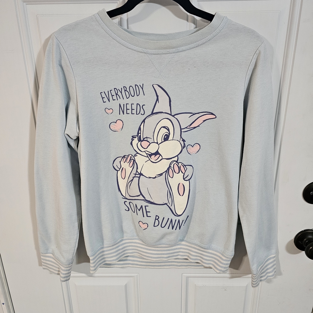 Disney Light Blue Sweater with Bunny Graphic